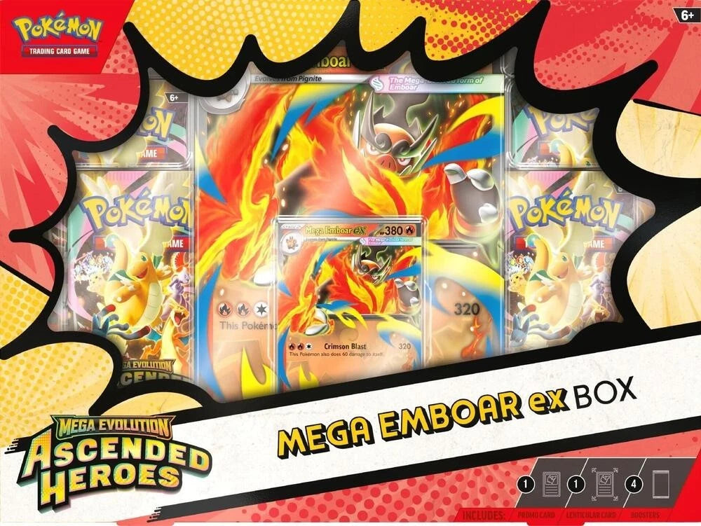 Ascended Heroes Mega Emboar ex Box — Ascended Heroes