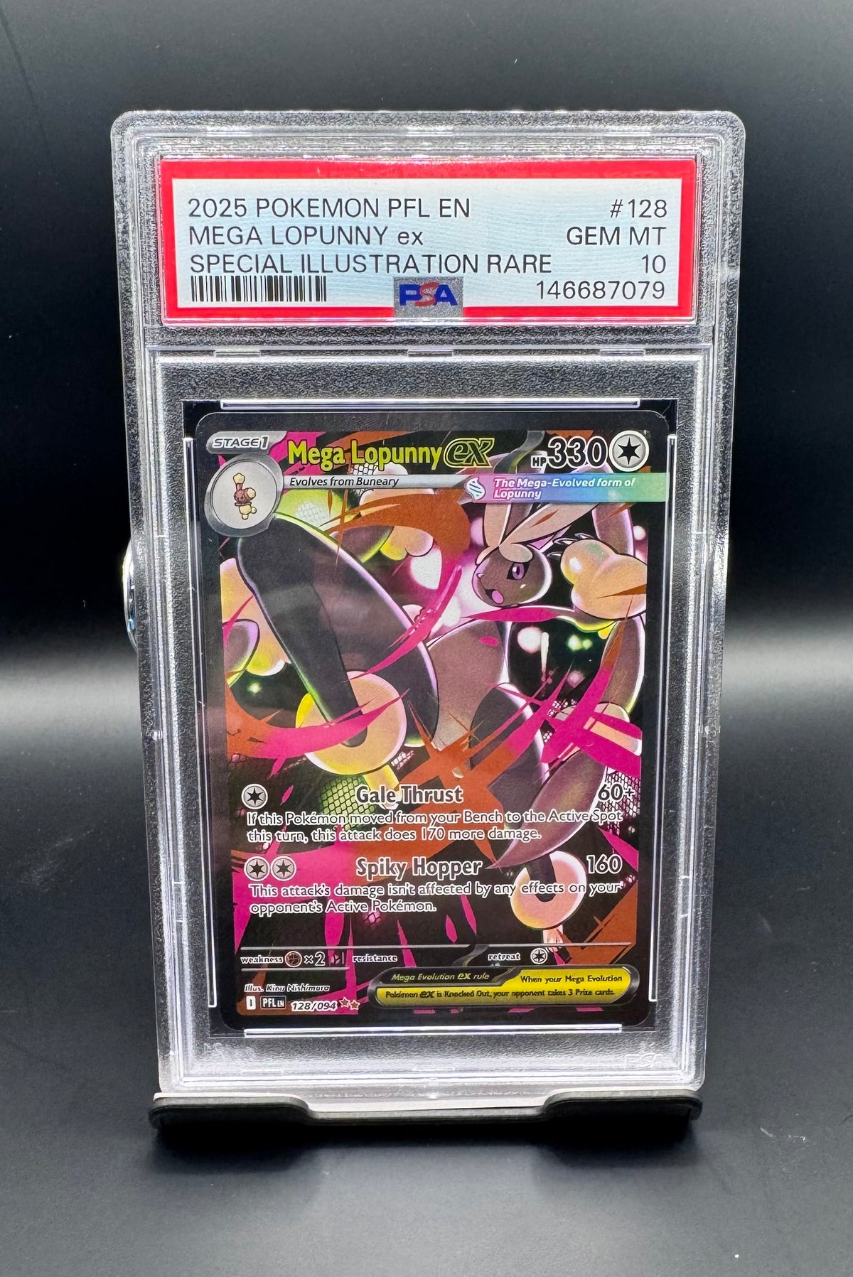 Mega Lopunny ex #128 — Phantasmal Flames — PSA 10