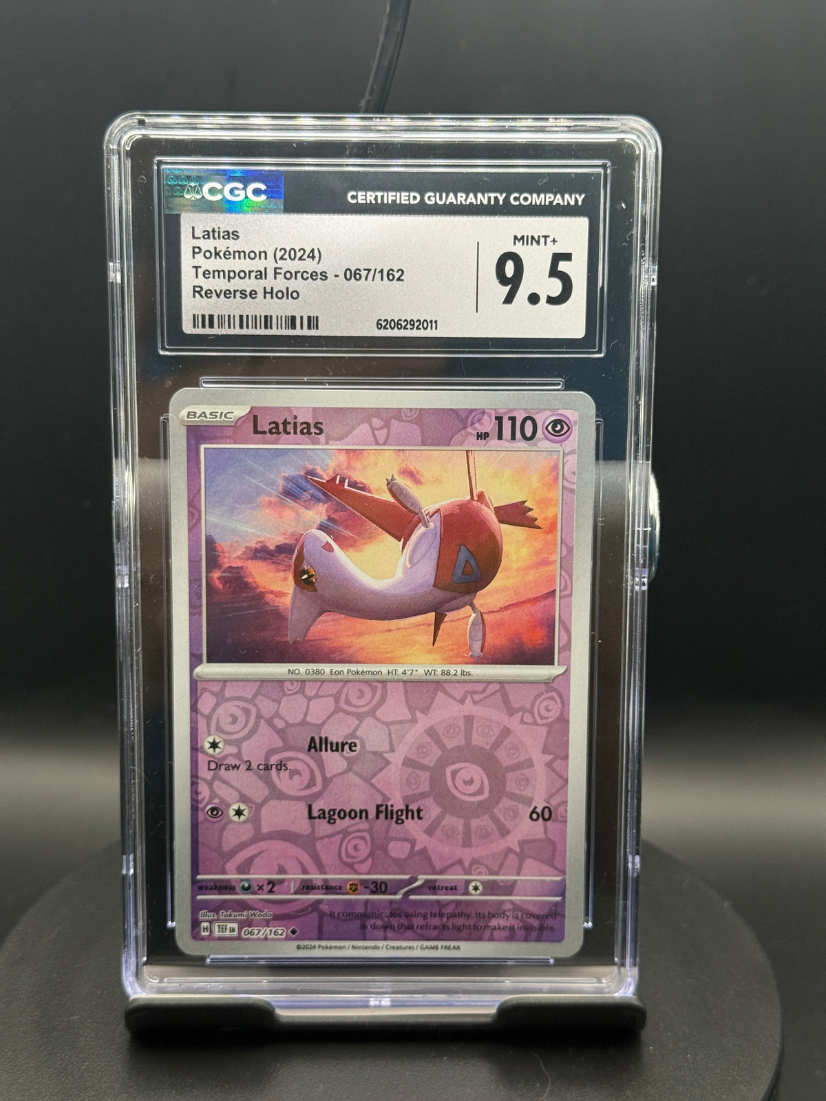 Latias #067/162 — Temporal Forces — CGC 9.5