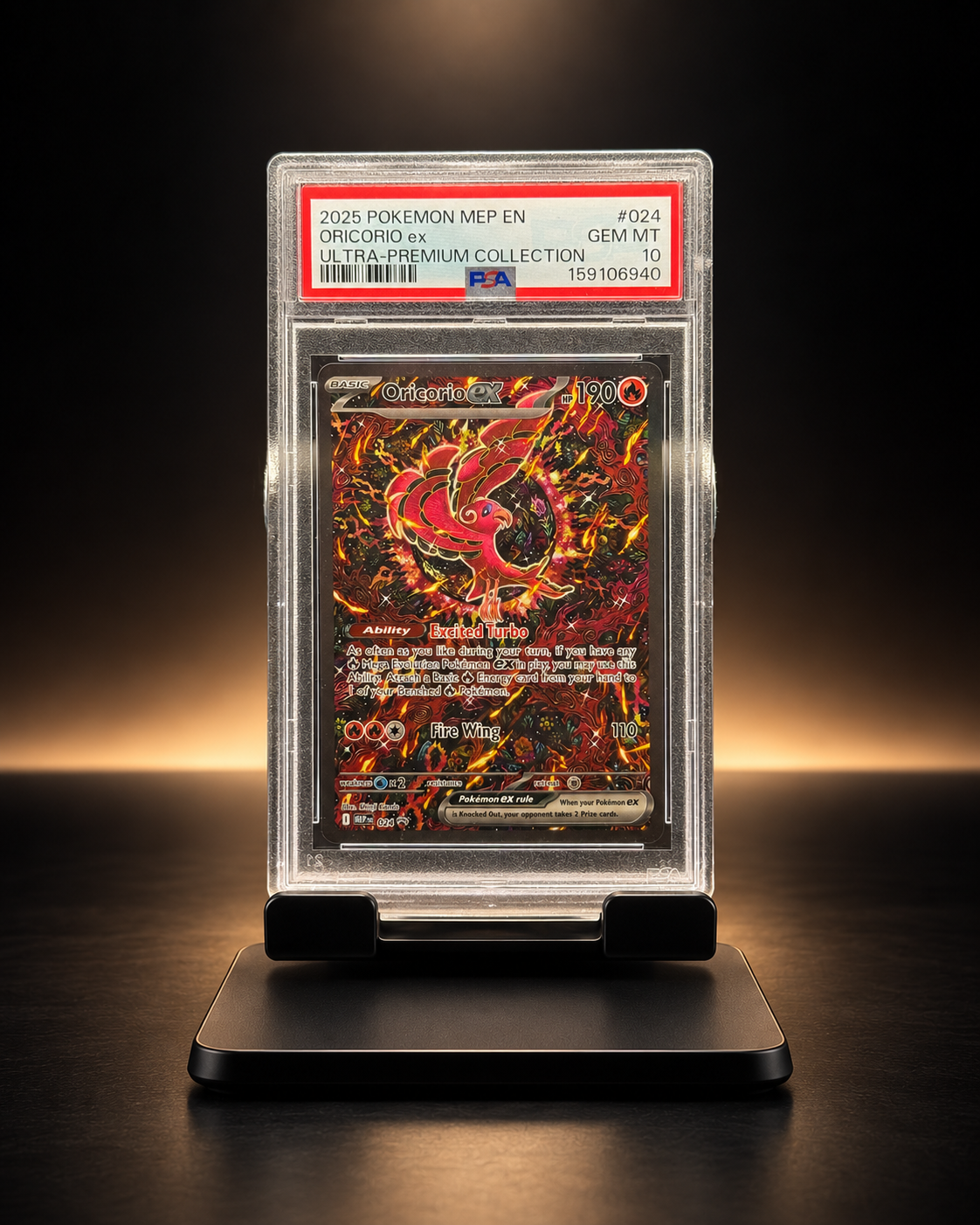 Oricorio ex #024 — Mega Evolution Black Star Promos — PSA 10
