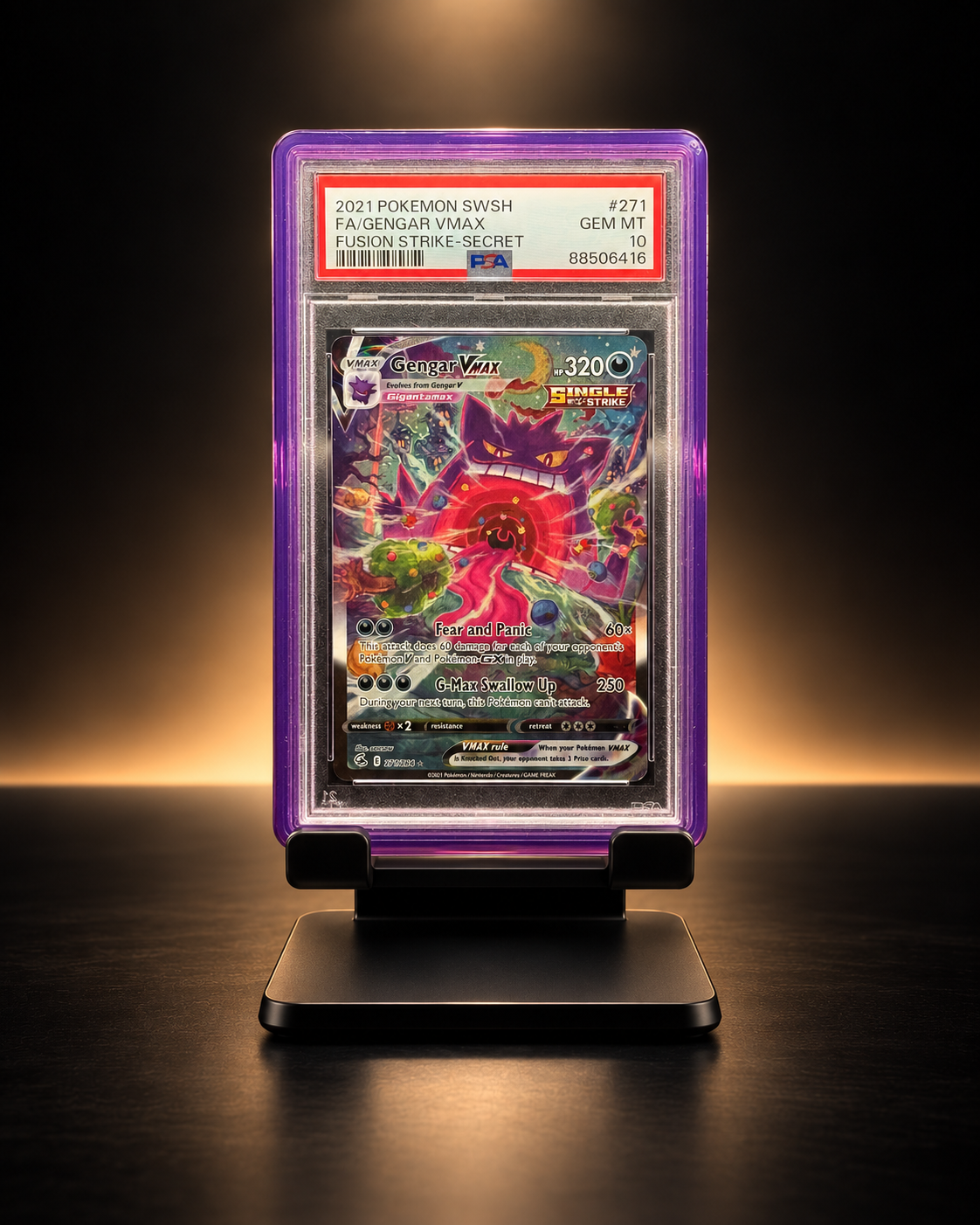 Gengar VMAX #271 — Fusion Strike — PSA 10