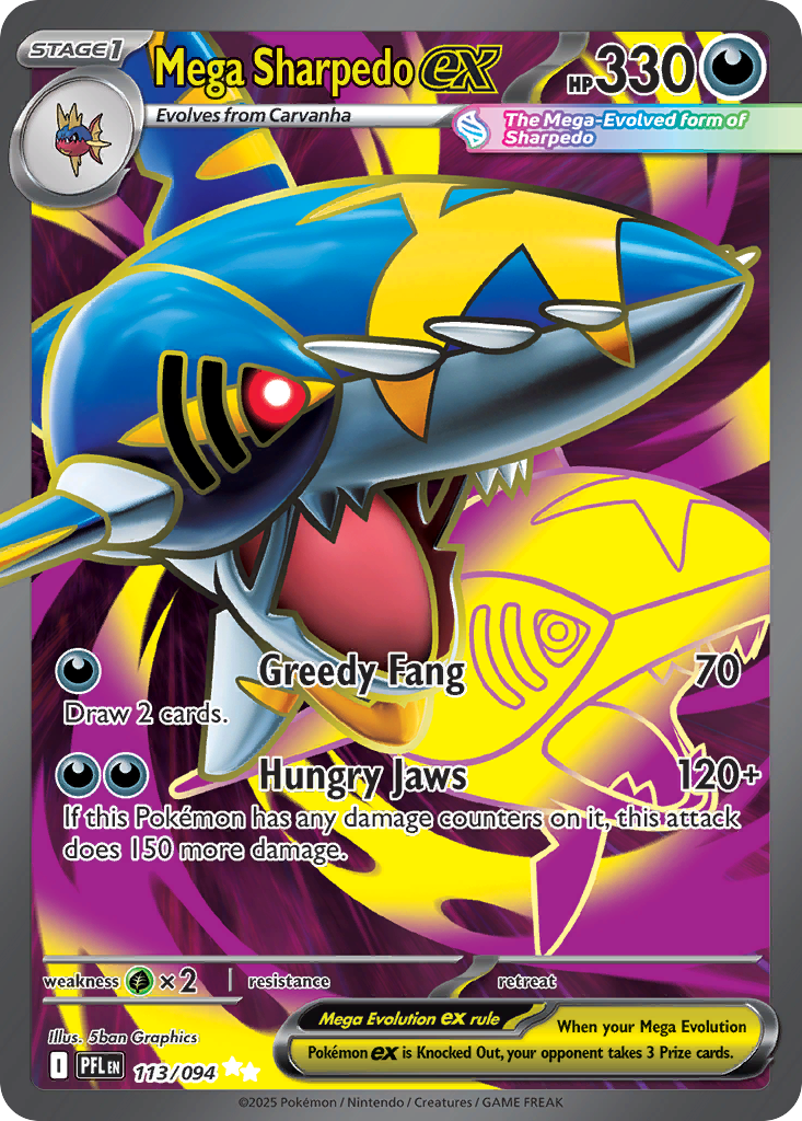 Mega Sharpedo ex #113