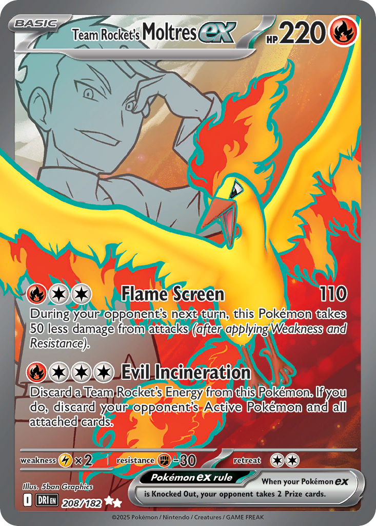 Team Rocket's Moltres ex #208