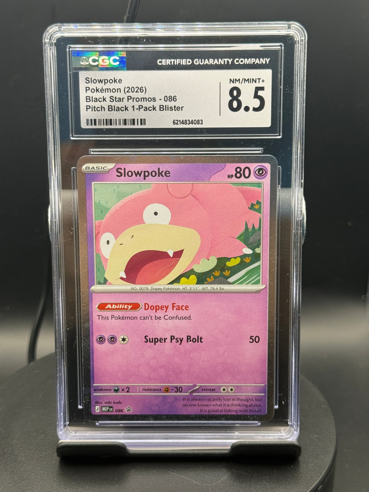 Slowpoke #086 — Mega Evolution Black Star Promos — CGC 8.5