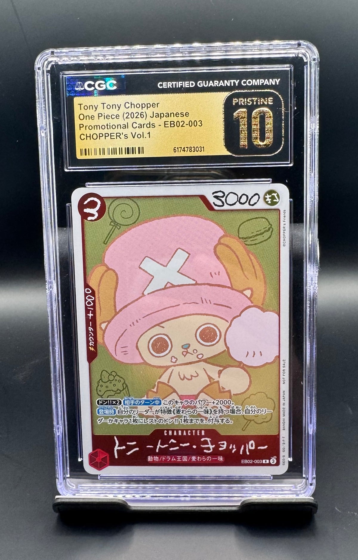 Tony Tony Chopper #EB02-003 — One Piece Card Game (2002) JPN Master of the Sea - MS-C09 (JP) — CGC 10
