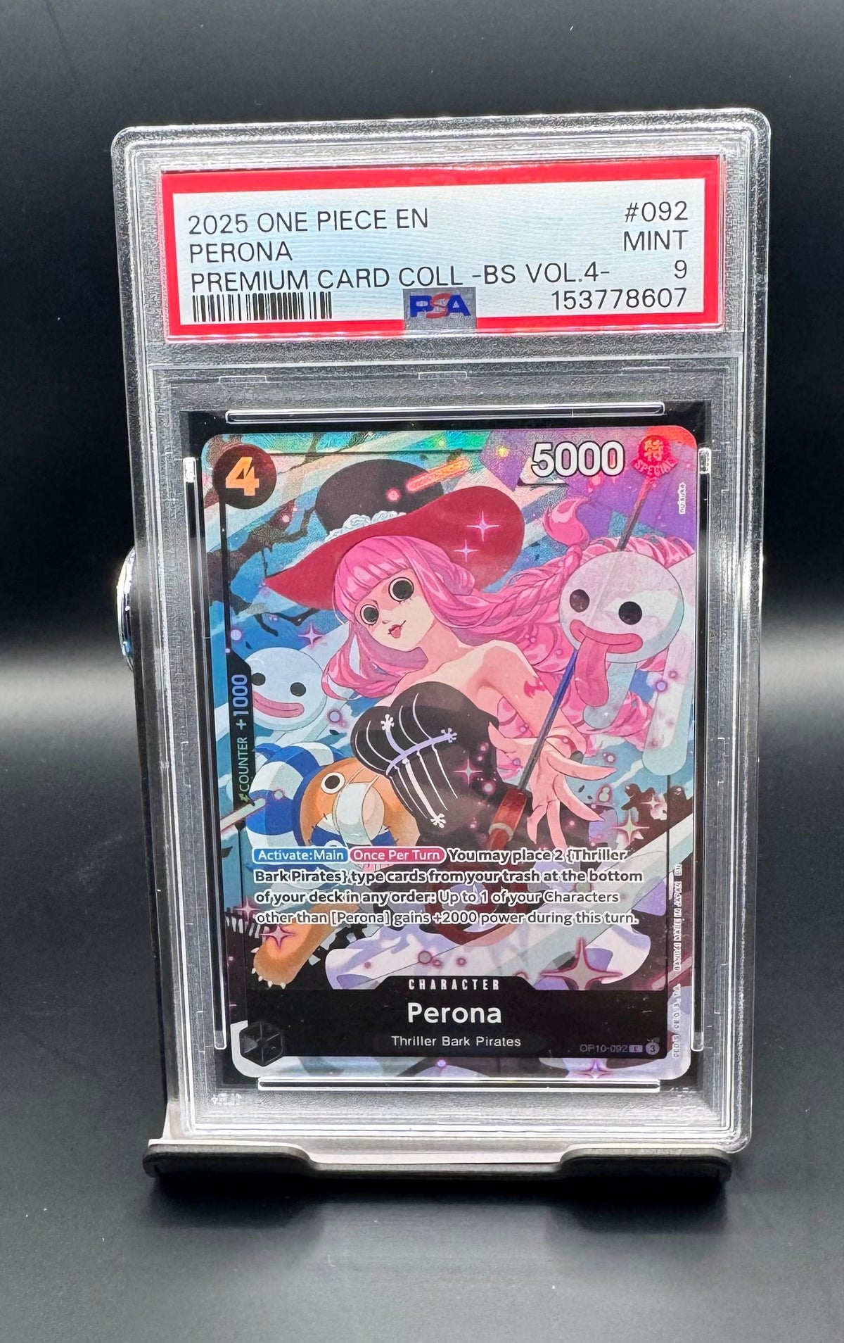 Perona #092 — One Piece Card Game (2002) JPN Master of the Sea - MS-C09 — PSA 9
