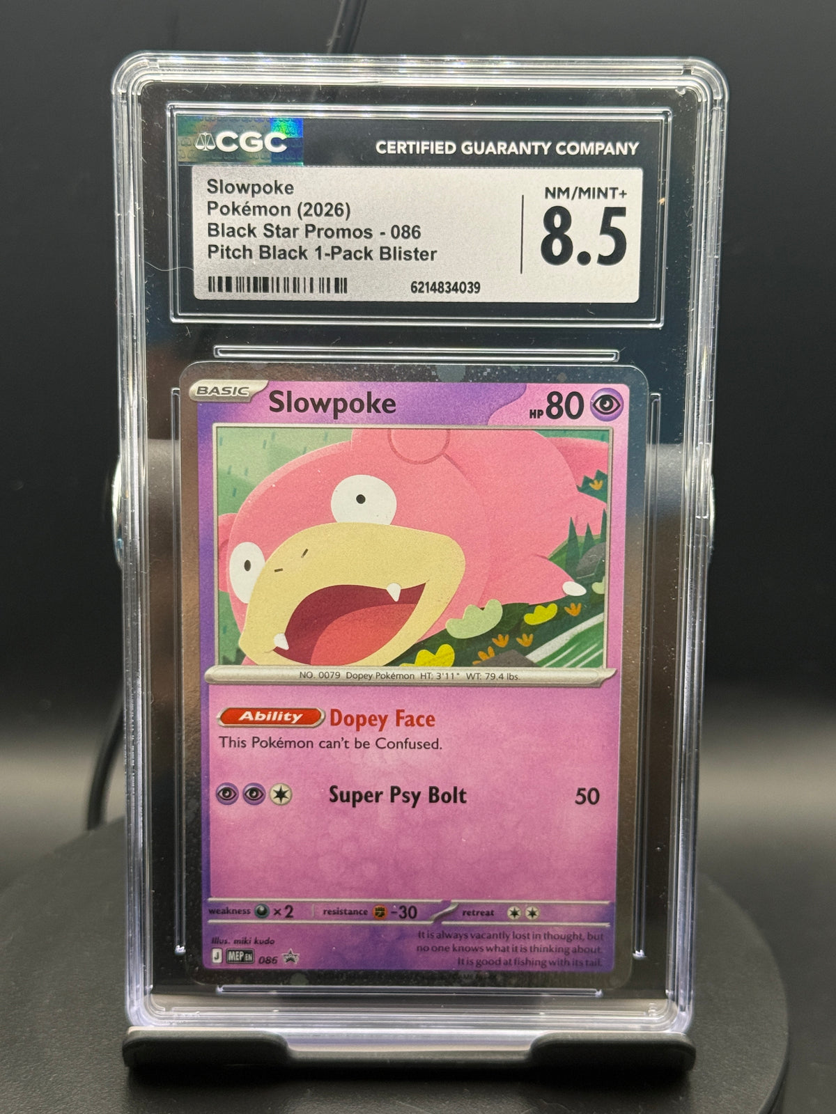 Slowpoke #086 — Mega Evolution Black Star Promos — CGC 8.5