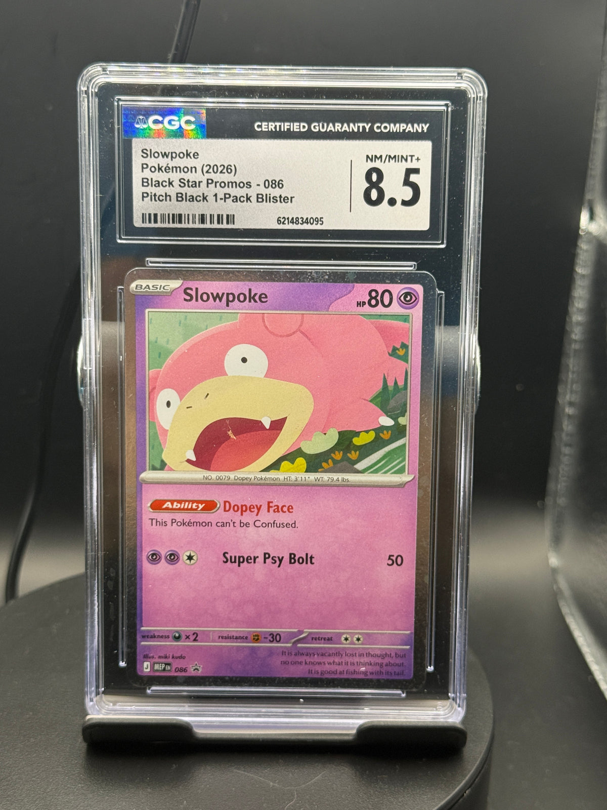 Slowpoke #086 — Mega Evolution Black Star Promos — CGC 8.5