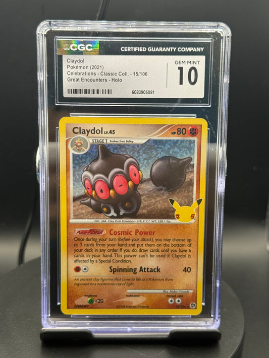 Claydol #15/106 — Celebrations: Classic Collection — CGC 10