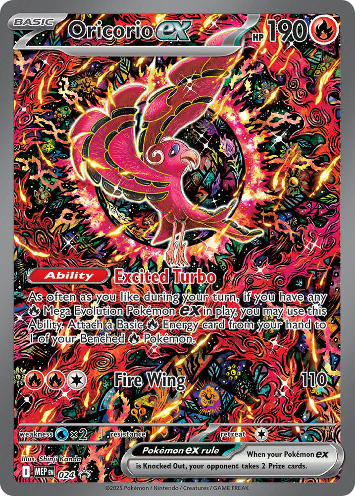 Oricorio ex #024 — Mega Evolution Black Star Promos Holo — NM