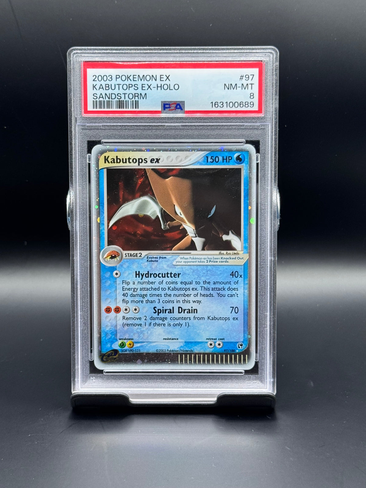 Kabutops EX-Holo #97 — EX Sandstorm — PSA 8