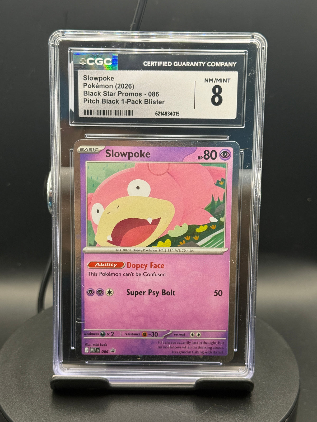 Slowpoke #086 — Mega Evolution Black Star Promos — CGC 8