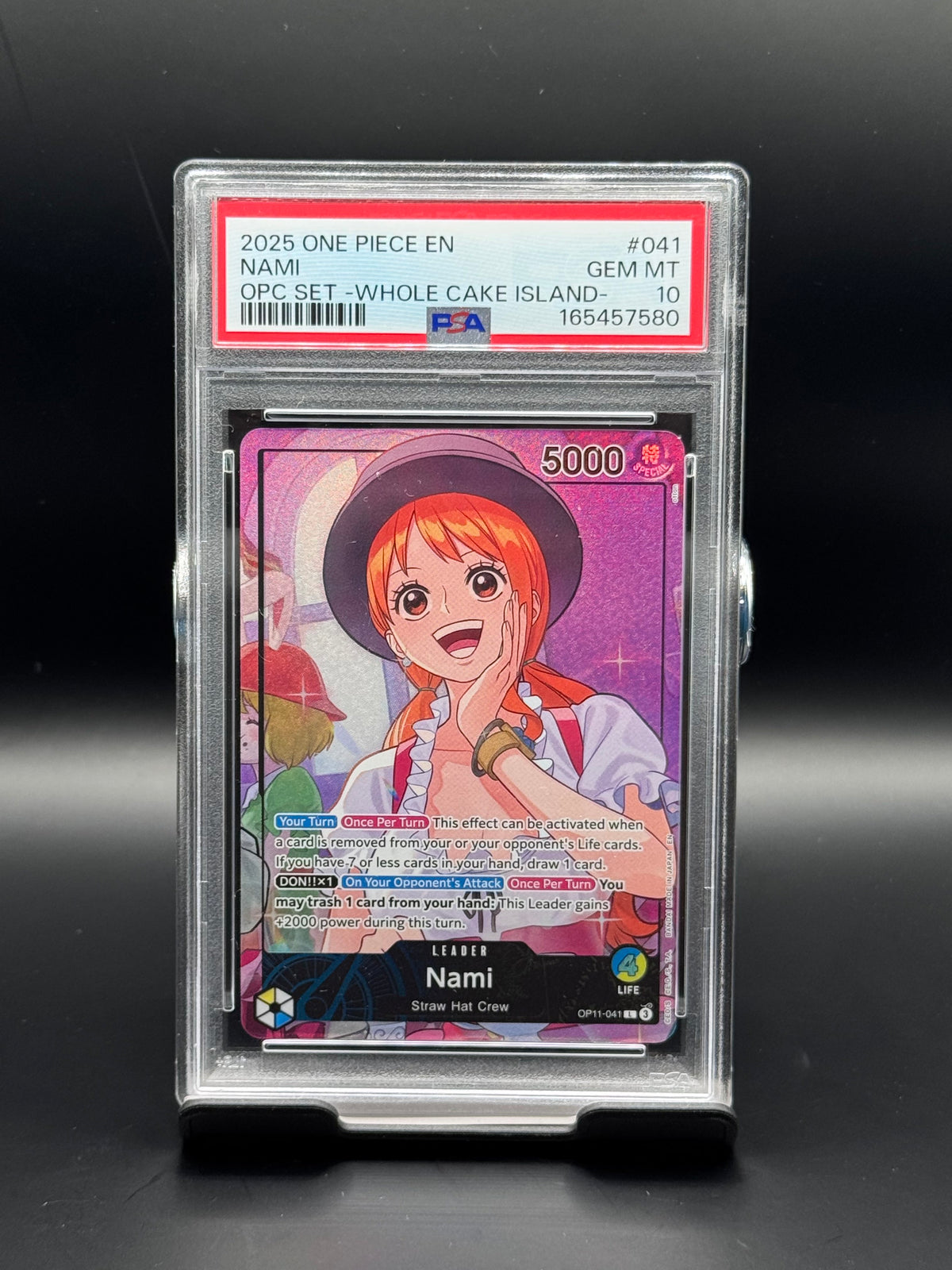Nami #041 — One Piece Card Game (2002) JPN Master of the Sea - MS-C09 — PSA 10