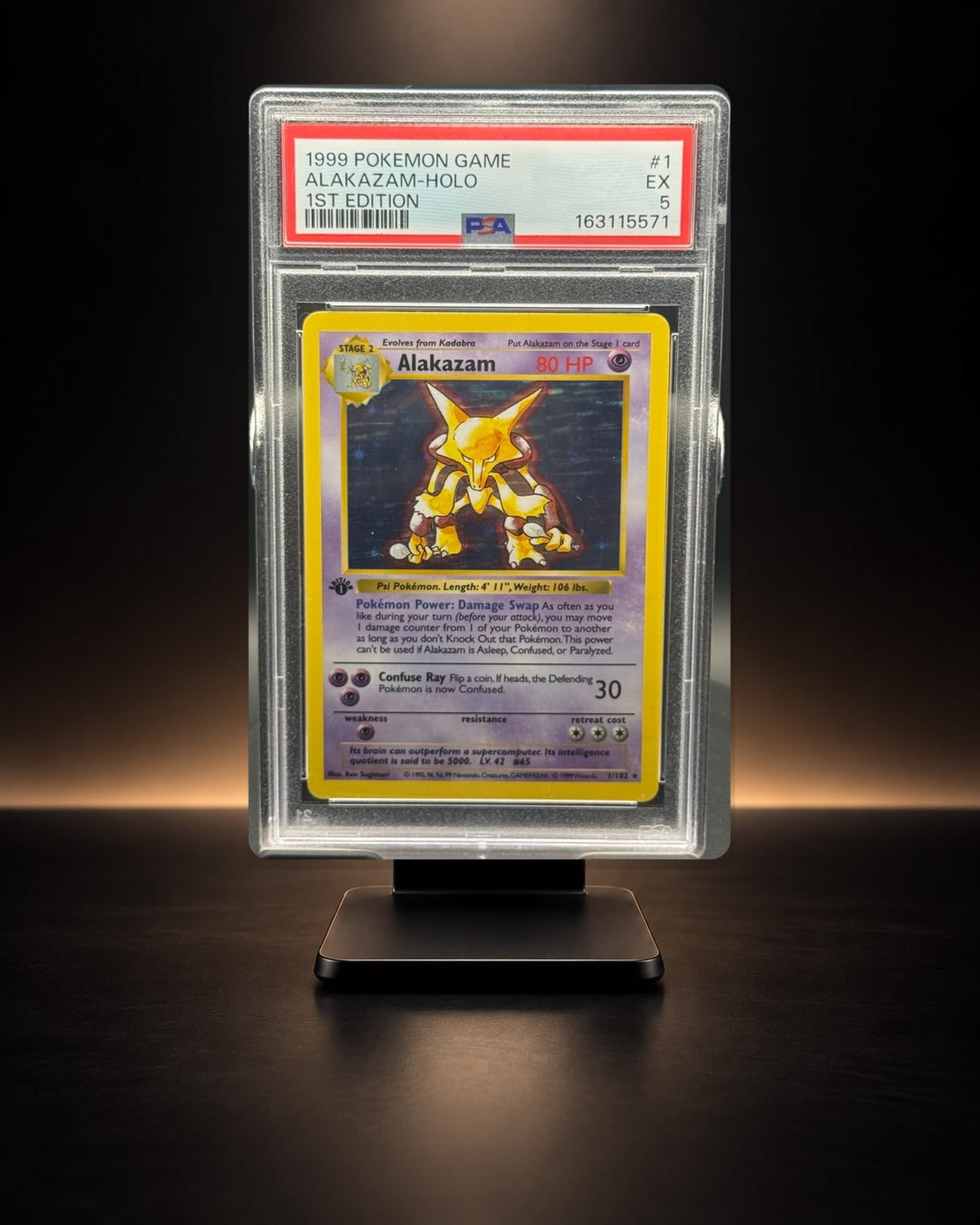 Alakazam-Holo #1 — Base 1ª Edición — PSA 5