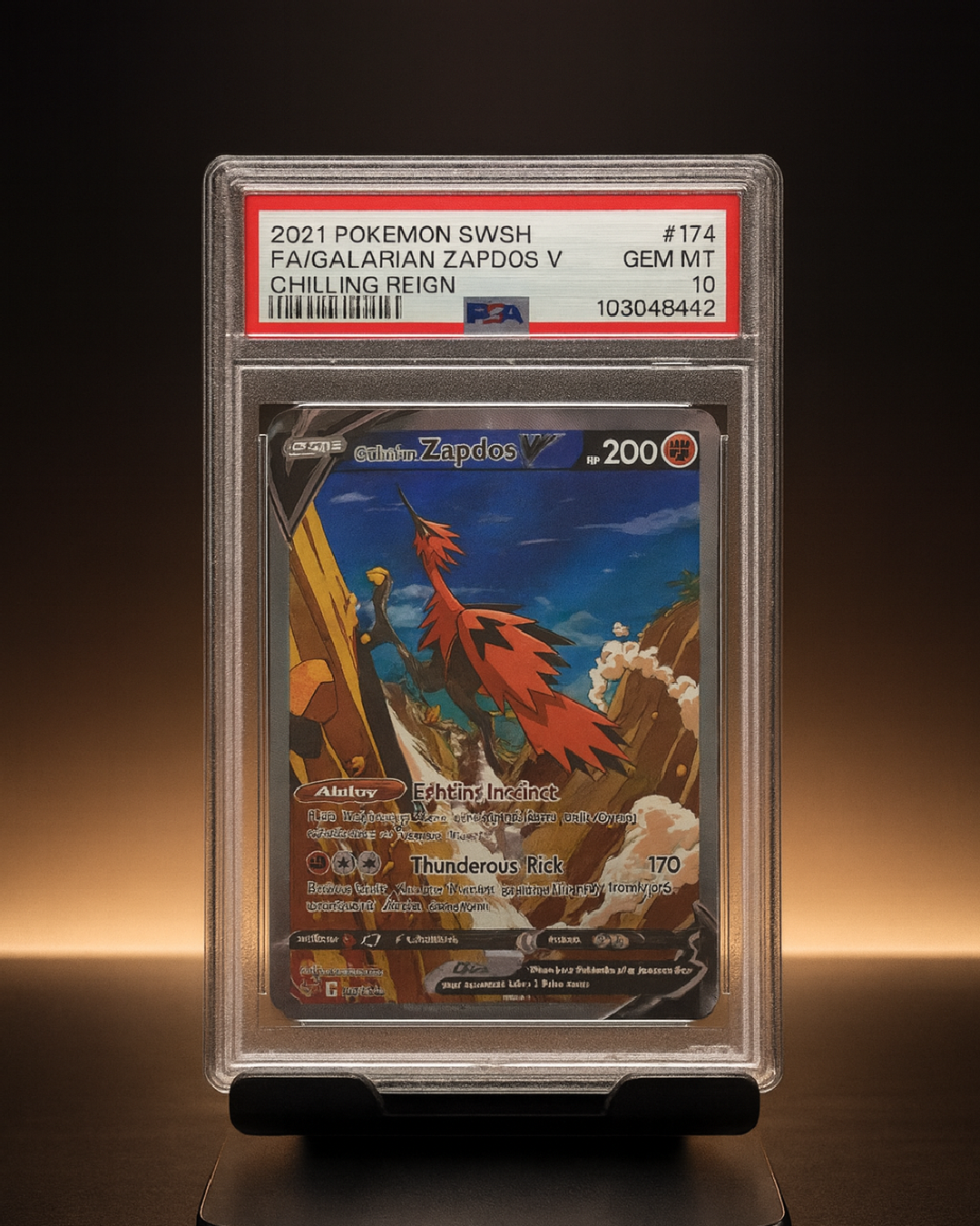 Galarian Zapdos V #174 — Chilling Reign — PSA 10